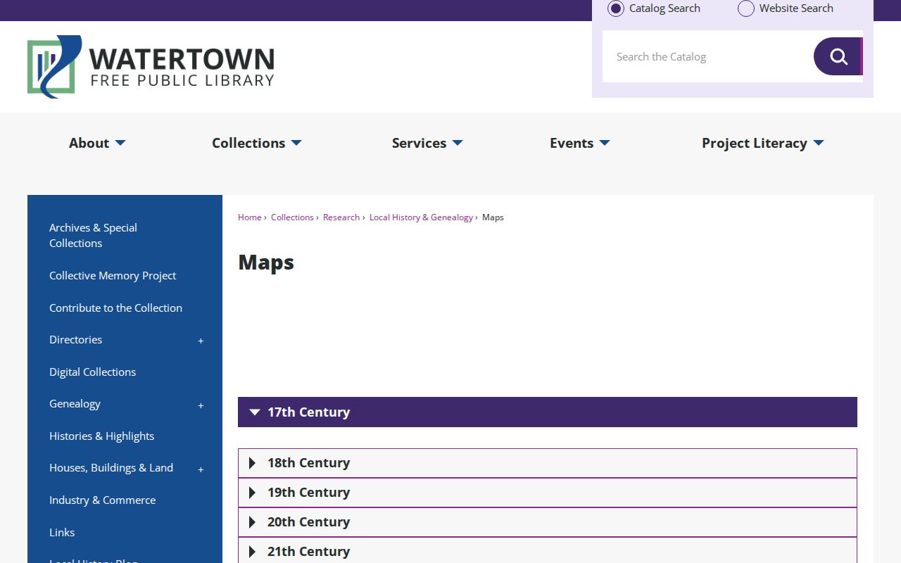 Watertown previous residents research using the Watertown Library historic maps collection